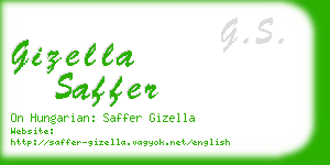 gizella saffer business card